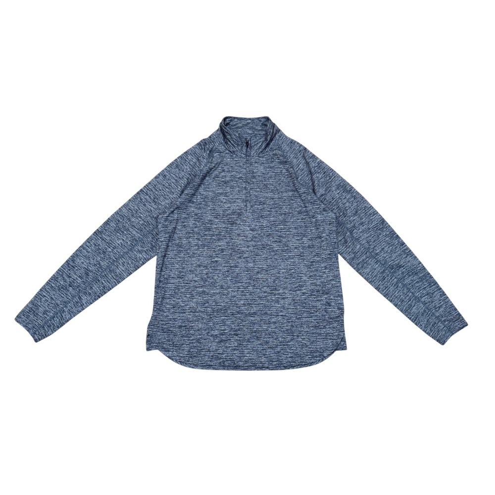 Bonobos Golf Pullover Mens Medium M 1/4 Zip Heathered Blue Slim Performance Mock